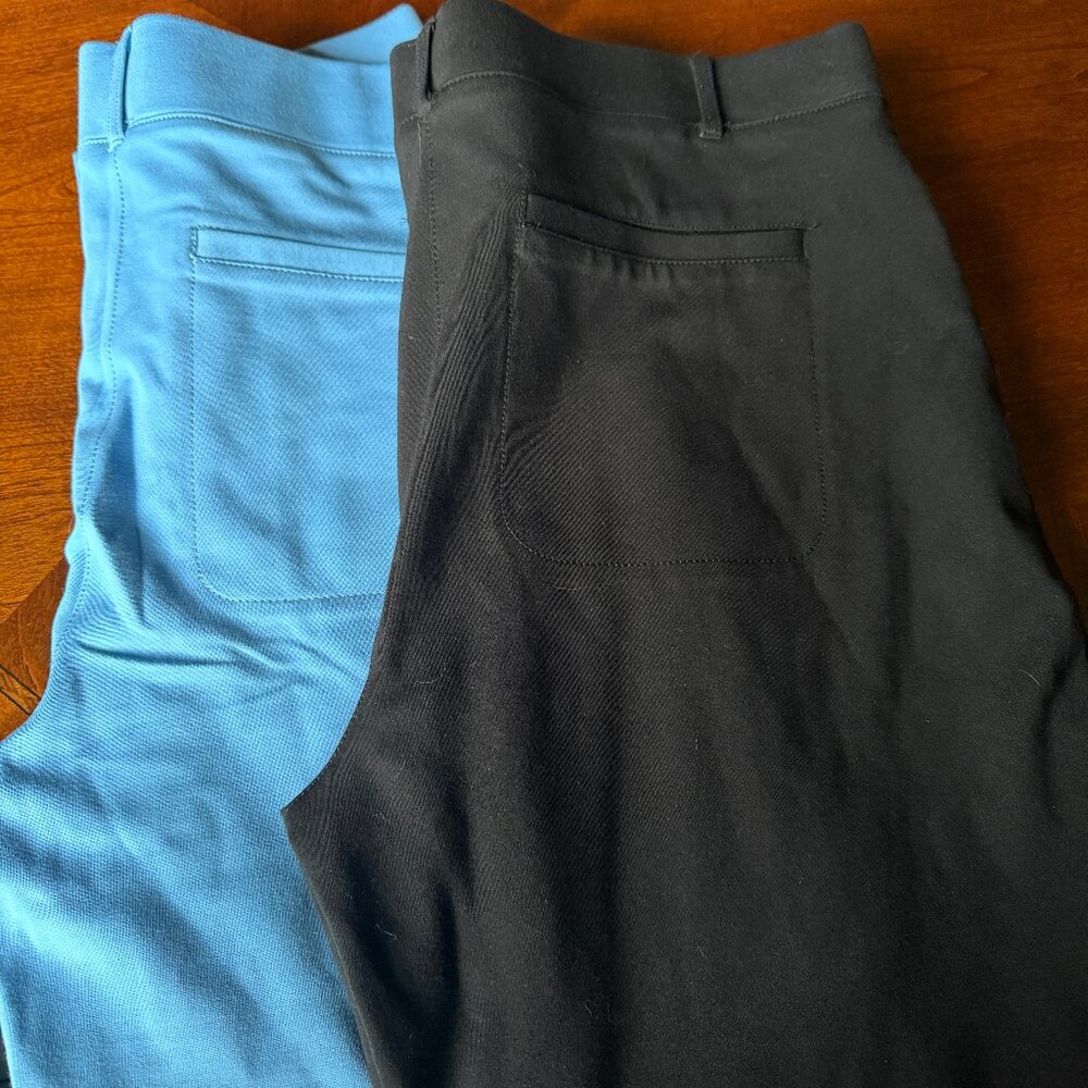 2 Betabrand Blue and Black Stretch - XL Petite